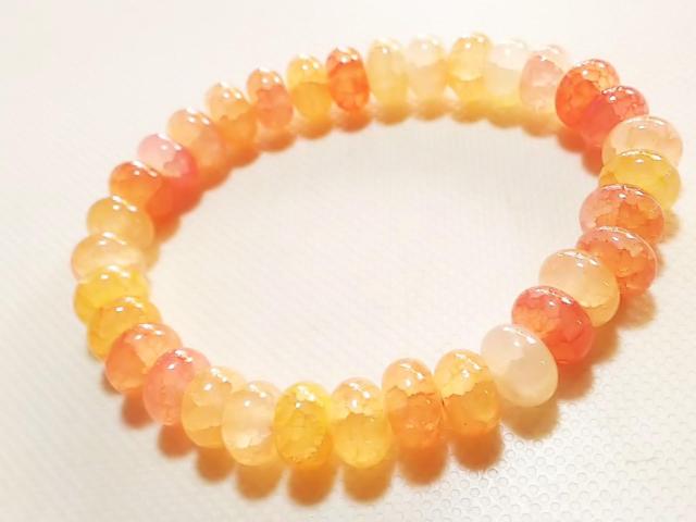 天然石★龍紋瑪瑙(オレンジ) 8mm ブレス < 女性アクセサリー/時計 天然石★龍紋瑪瑙(オレンジ) 8mm ブレス < 女性アクセサリー/時計の