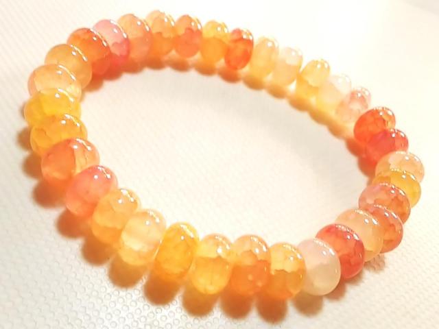 天然石★龍紋瑪瑙(オレンジ) 8mm ブレス < 女性アクセサリー/時計 天然石★龍紋瑪瑙(オレンジ) 8mm ブレス < 女性アクセサリー/時計の