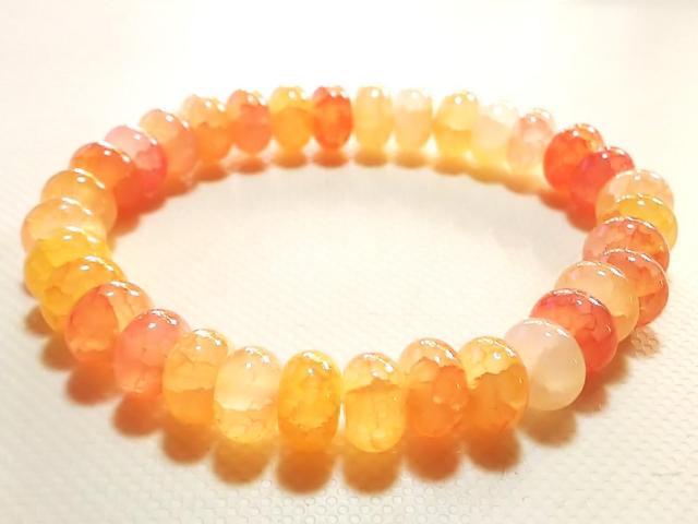 天然石★龍紋瑪瑙(オレンジ) 8mm ブレス < 女性アクセサリー/時計 天然石★龍紋瑪瑙(オレンジ) 8mm ブレス < 女性アクセサリー/時計の