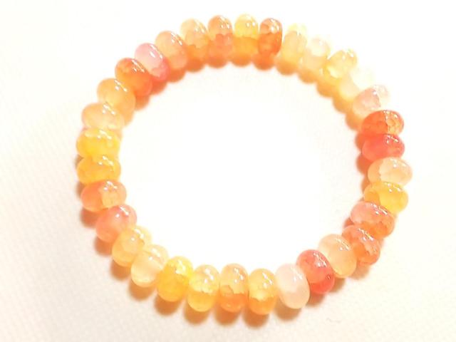 天然石★龍紋瑪瑙(オレンジ) 8mm ブレス < 女性アクセサリー/時計 天然石★龍紋瑪瑙(オレンジ) 8mm ブレス < 女性アクセサリー/時計の