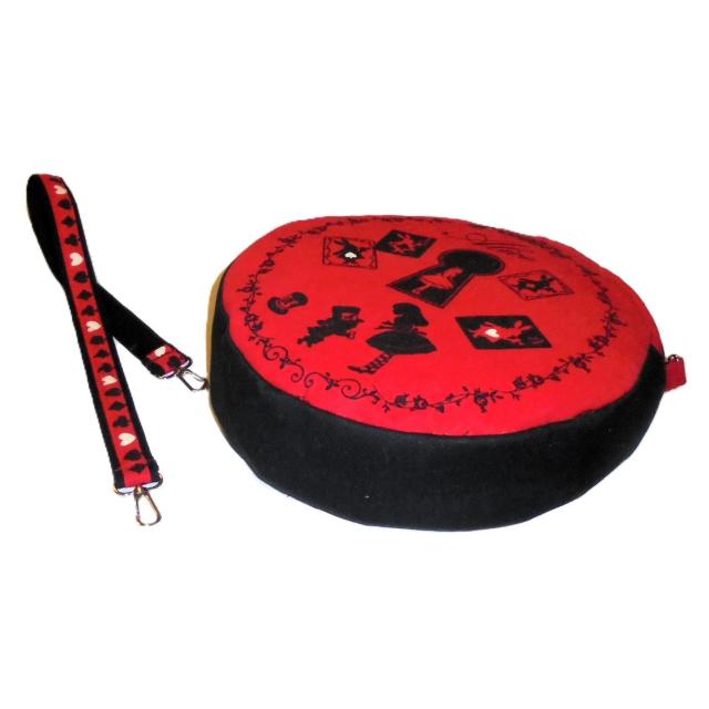 ◆不思議の国のアリス【赤・時計】◆まんまる時計型Awayラウンドショルダーバック < 女性ファッション ◆不思議の国のアリス【赤・時計】◆まんまる時計型Awayラウンドショルダーバック < 女性ファッションの