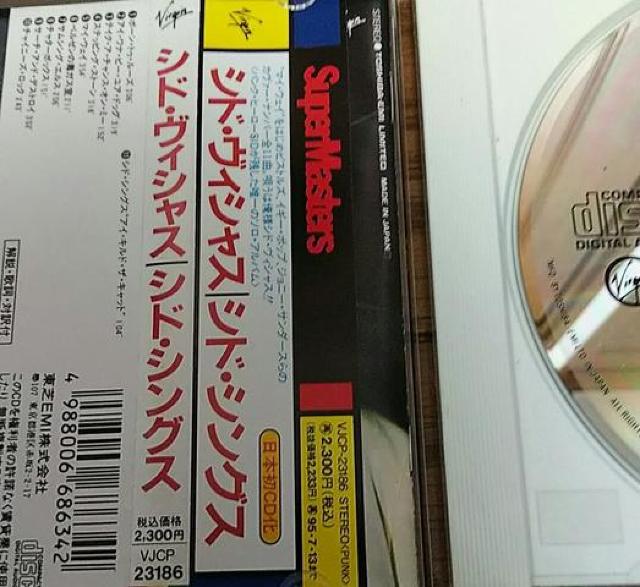 国内盤CD シドヴィシャス シド・シングス 帯あり SID VICIOUS ピストルズ < CD/DVD/ビデオ  国内盤CD シドヴィシャス シド・シングス 帯あり SID VICIOUS ピストルズ < CD/DVD/ビデオの