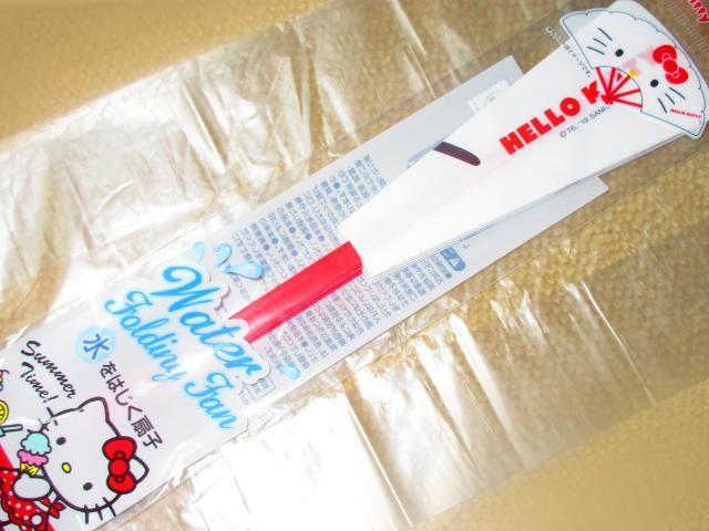 未開封☆ハローキティ*水をはじく扇子(フェイス)22cm < 女性ファッション  未開封☆ハローキティ*水をはじく扇子(フェイス)22cm  < 女性ファッションの