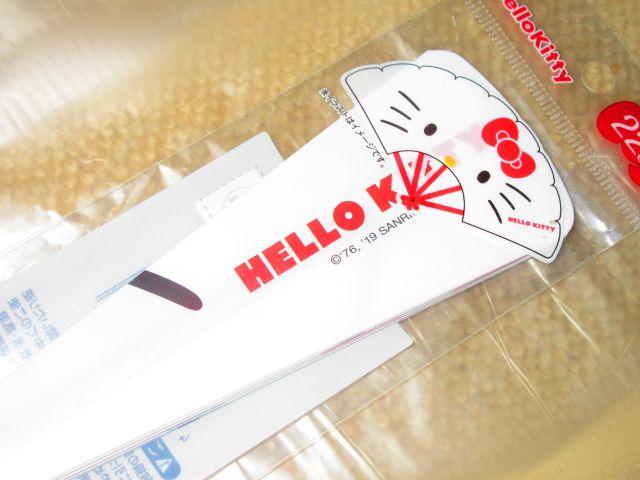 未開封☆ハローキティ*水をはじく扇子(フェイス)22cm < 女性ファッション  未開封☆ハローキティ*水をはじく扇子(フェイス)22cm < 女性ファッションの