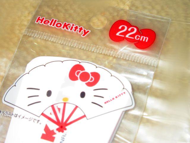 未開封☆ハローキティ*水をはじく扇子(フェイス)22cm < 女性ファッション  未開封☆ハローキティ*水をはじく扇子(フェイス)22cm < 女性ファッションの