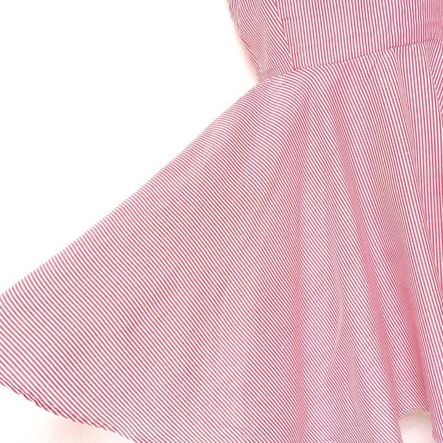 ストライプアシンメトリーフレアミニドレスワンピース赤白レッド < ブランド ストライプアシンメトリーフレアミニドレスワンピース赤白レッド < ブランドの