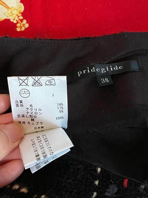 prideglide☆ブラックスカート☆可愛いチェック刺繍☆ラメ入 < ブランド prideglide☆ブラックスカート☆可愛いチェック刺繍☆ラメ入 < ブランドの