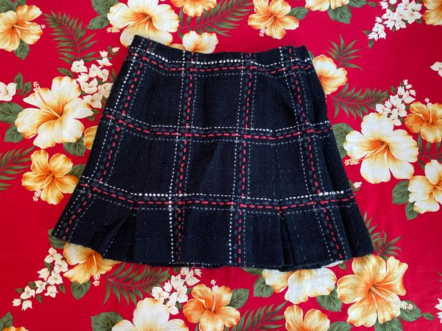 prideglide☆ブラックスカート☆可愛いチェック刺繍☆ラメ入 < ブランド prideglide☆ブラックスカート☆可愛いチェック刺繍☆ラメ入 < ブランドの