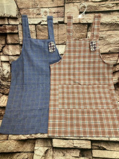 送料無料!人気の 先染めタイプ 格子柄デザイン H型エプロンB(画像から)1枚 < 女性ファッション  送料無料!人気の 先染めタイプ 格子柄デザイン H型エプロンB(画像から)1枚 < 女性ファッションの