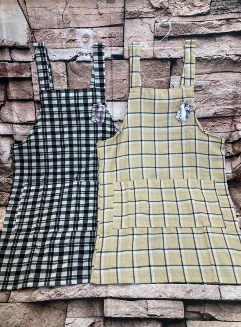 送料無料!人気の 先染めタイプ 格子柄デザイン H型エプロンB(画像から)1枚 < 女性ファッション  送料無料!人気の 先染めタイプ 格子柄デザイン H型エプロンB(画像から)1枚 < 女性ファッションの