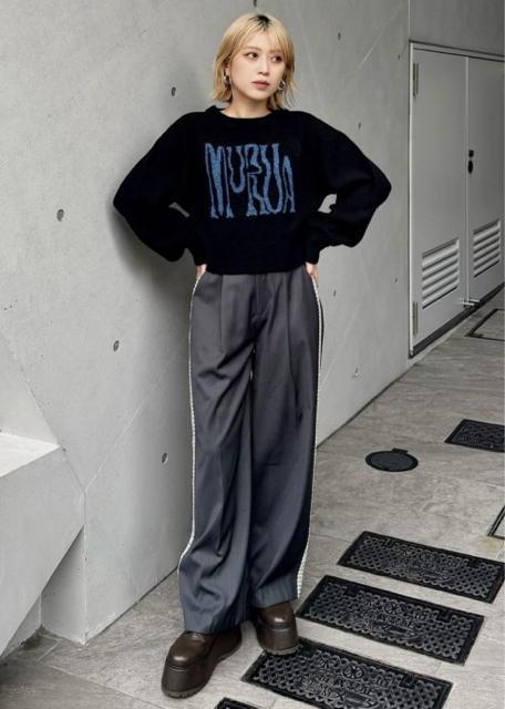 MURUA ロゴデザインニット < ブランド  MURUA ロゴデザインニット < ブランドの