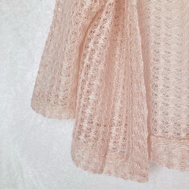 EGOIST 五分袖 半袖 レース編み ボレロ カーディガン ベージュ フリー N2m < ブランド EGOIST 五分袖 半袖 レース編み ボレロ カーディガン ベージュ フリー N2m < ブランドの