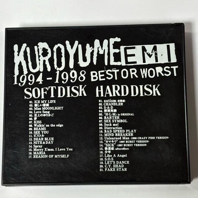黒夢 / KUROYUME EMI 1994~1998 BEST OR WORST < CD/DVD/ビデオ  黒夢 / KUROYUME EMI 1994~1998 BEST OR WORST < CD/DVD/ビデオの