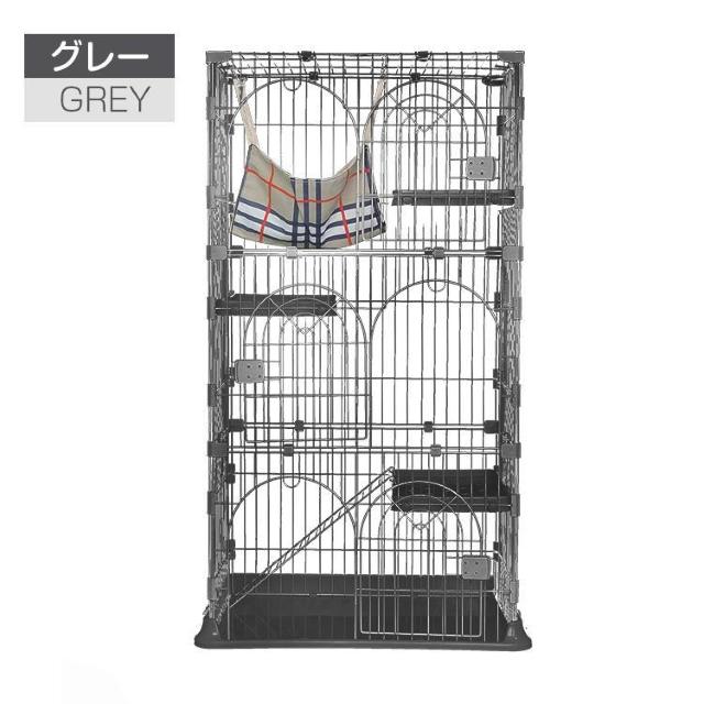 3段キャットケージ ペットケージ ハンモック付き はしご 棚板 < ペット/手芸/園芸  3段キャットケージ ペットケージ ハンモック付き はしご 棚板 < ペット/手芸/園芸の