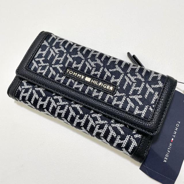 トミーヒルフィガー 長財布 ウォレット 三つ折り 総柄 レディース 黒 ブラック < ブランド トミーヒルフィガー 長財布 ウォレット 三つ折り 総柄 レディース 黒 ブラック < ブランドの