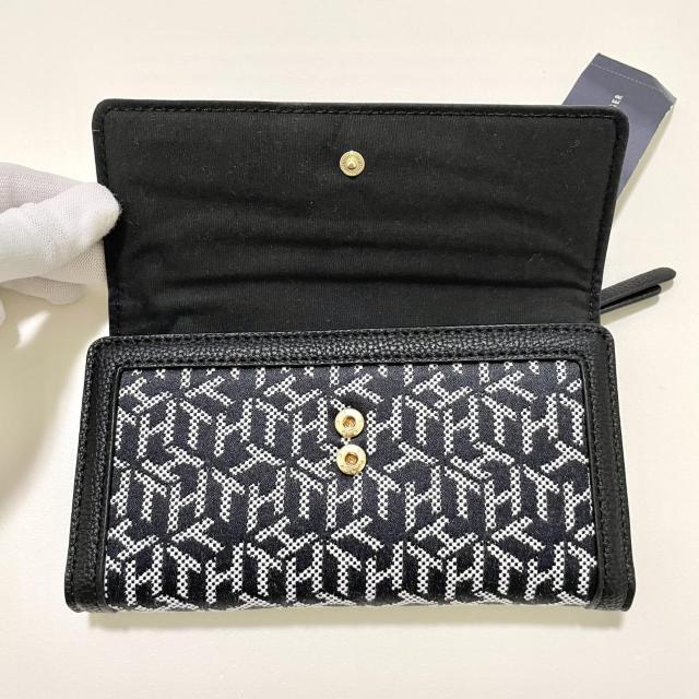 トミーヒルフィガー 長財布 ウォレット 三つ折り 総柄 レディース 黒 ブラック < ブランド トミーヒルフィガー 長財布 ウォレット 三つ折り 総柄 レディース 黒 ブラック < ブランドの