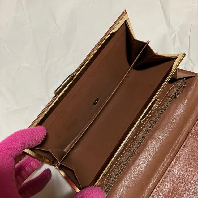 【アンティーク】【Seven Charm】 レザー / がま口 / 長財布 茶 < 女性ファッション 【アンティーク】【Seven Charm】 レザー / がま口 / 長財布 茶 < 女性ファッションの