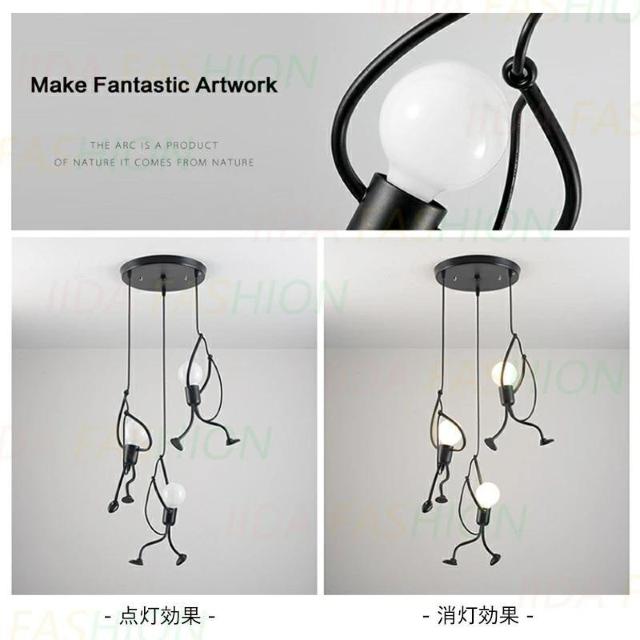 【楽天¥9.999】ペンダントライト 北欧 おしゃれ 人型 LED対応 ミニフィグ 子供部屋照明 人形 シャンデリア 3灯 < 家電/AV  【楽天¥9.999】ペンダントライト 北欧 おしゃれ 人型 LED対応 ミニフィグ 子供部屋照明 人形 シャンデリア 3灯 < 家電/AVの