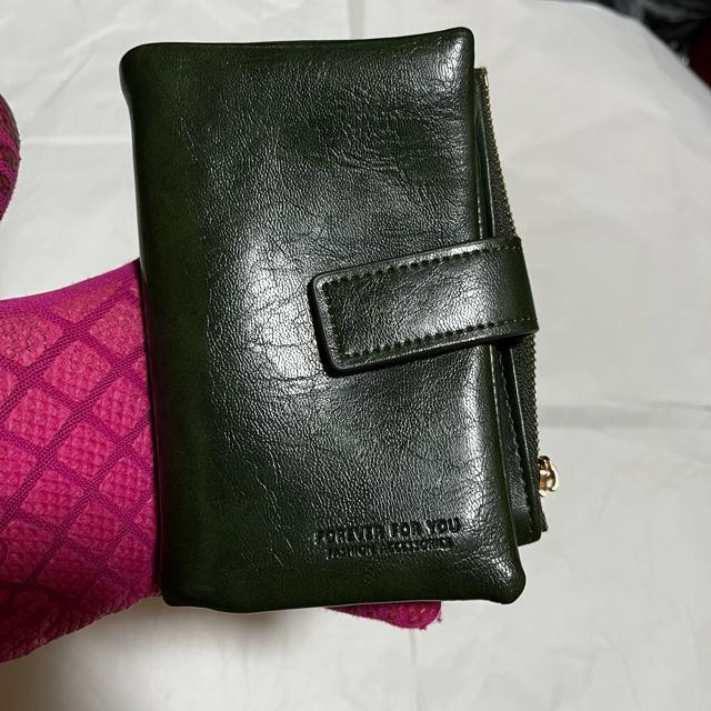 【美品】【FOREVER FOR YOU】 二つ折り財布 / グリーン系 < 女性ファッション 【美品】【FOREVER FOR YOU】 二つ折り財布 / グリーン系 < 女性ファッションの