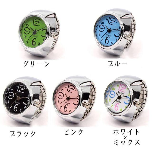 残り2点 超お買い得590円★ベストセラー リングウォッチ 指輪時計 ホワイト×ミックス < 女性アクセサリー/時計  残り2点 超お買い得590円★ベストセラー リングウォッチ 指輪時計 ホワイト×ミックス < 女性アクセサリー/時計の