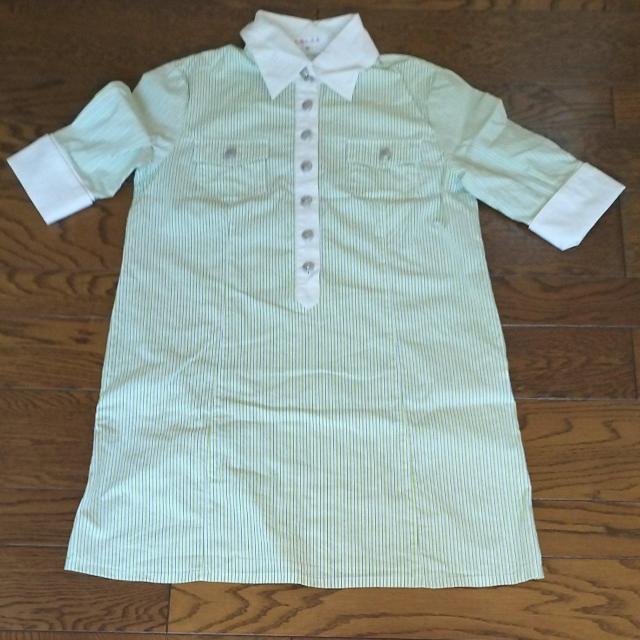 シャツワンピ 美品 着丈84cm < 女性ファッション シャツワンピ 美品 着丈84cm < 女性ファッションの