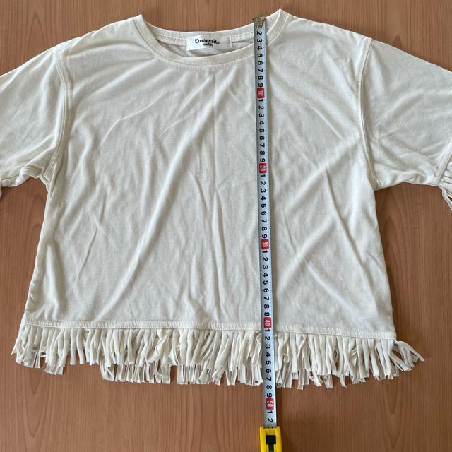 切手可 エムズエキサイト トップス カットソー フリンジ 付半袖Tシャツ < ブランド  切手可 エムズエキサイト トップス カットソー フリンジ 付半袖Tシャツ < ブランドの