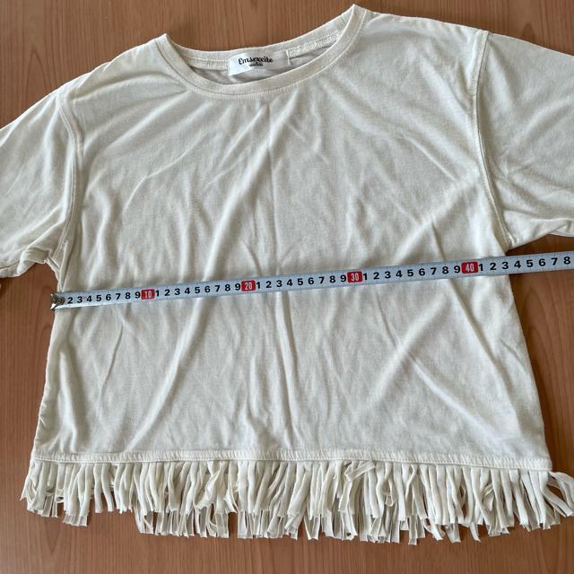 切手可 エムズエキサイト トップス カットソー フリンジ 付半袖Tシャツ < ブランド  切手可 エムズエキサイト トップス カットソー フリンジ 付半袖Tシャツ < ブランドの