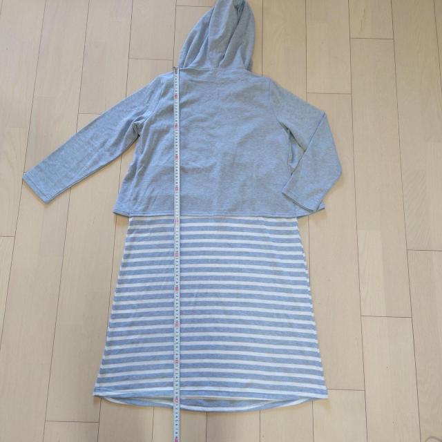 授乳口付き 重ね着風 産前産後マタニティワンピース サイズL < 女性ファッション  授乳口付き 重ね着風 産前産後マタニティワンピース サイズL < 女性ファッションの