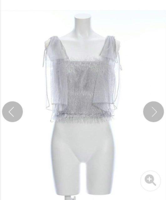 clear チュール キャミソール 肩リボン ビスチェ グレー キラキラ < ブランド clear チュール キャミソール 肩リボン ビスチェ グレー キラキラ < ブランドの