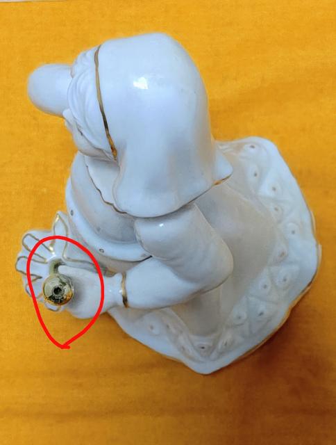 白磁*陶器製 *陶印無し *パラソルを持つ少女人形 < ホビー  白磁*陶器製 *陶印無し *パラソルを持つ少女人形 < ホビーの