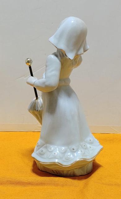 白磁*陶器製 *陶印無し *パラソルを持つ少女人形 < ホビー  白磁*陶器製 *陶印無し *パラソルを持つ少女人形 < ホビーの