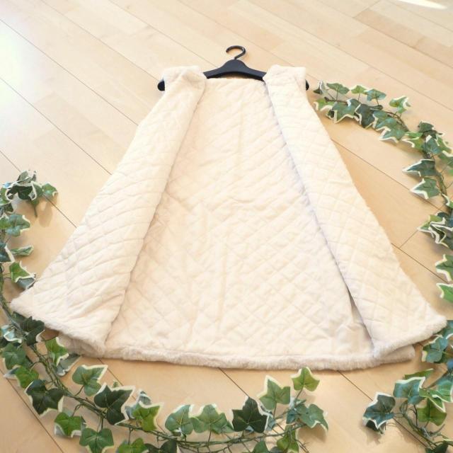 新品 9372 L 裏キルティング ファー ロング ジレ 秋 冬 レディース アイボリー フェイクファー エコファー < 女性ファッション 新品 9372 L 裏キルティング ファー ロング ジレ 秋 冬 レディース アイボリー フェイクファー エコファー < 女性ファッションの