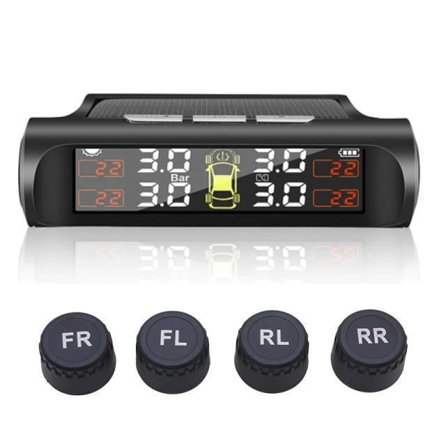 タイヤ空気圧センサー2 TPMSモニター 温度 ソーラー充電&USB充電対応 監視システム アラーム 振動感知 LCDディスプレイ < 自動車/バイク タイヤ空気圧センサー2 TPMSモニター 温度 ソーラー充電&USB充電対応 監視システム アラーム 振動感知 LCDディスプレイ < 自動車/バイク