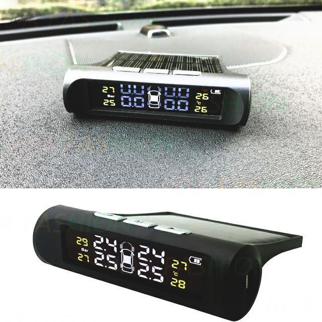 タイヤ空気圧センサー2 TPMSモニター 温度 ソーラー充電&USB充電対応 監視システム アラーム 振動感知 LCDディスプレイ < 自動車/バイク タイヤ空気圧センサー2 TPMSモニター 温度 ソーラー充電&USB充電対応 監視システム アラーム 振動感知 LCDディスプレイ < 自動車/バイク