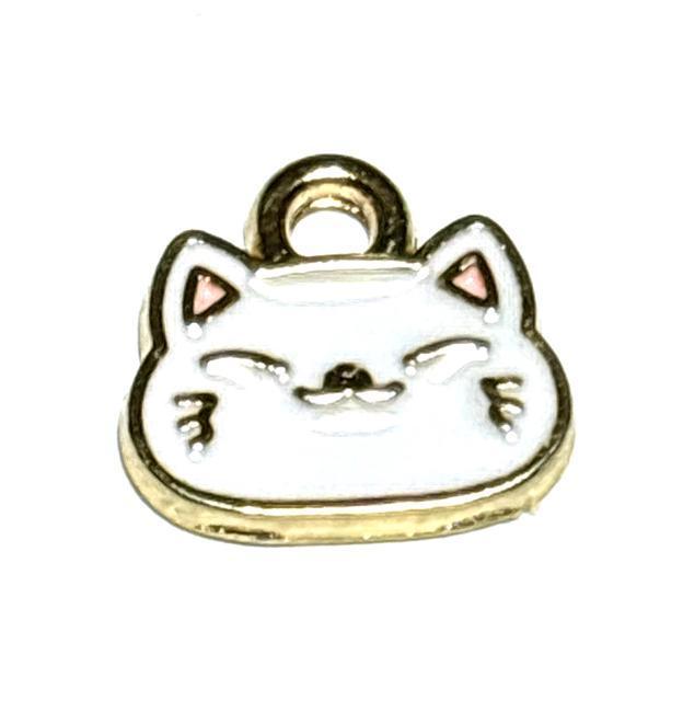810 白色 すごく小さい猫の顔 1個 ねこ ネコ エナメルチャーム 金属パーツ < ペット/手芸/園芸 810 白色 すごく小さい猫の顔 1個 ねこ ネコ エナメルチャーム 金属パーツ < ペット/手芸/園芸の