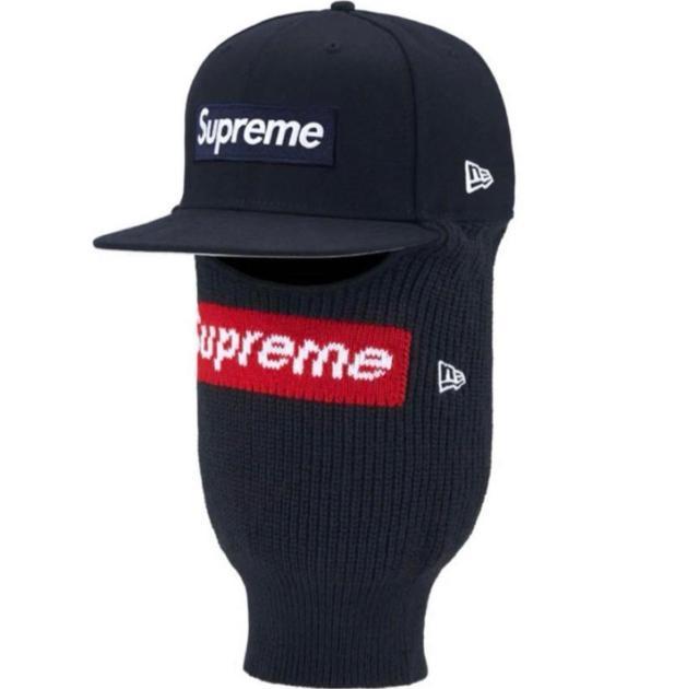 Supreme Box Logo New Era Balaclava Navy 7-5/8 �V���v���[�� �{�b�N�X �j���[�G��  �� �u�����h�� 
