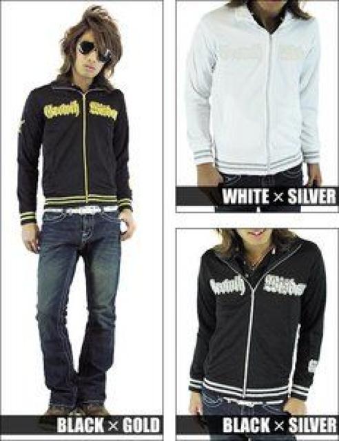 《New》悪羅悪羅★バタフライ刺繍*ジャージジャケット<ホワイトM> < 男性ファッション 《New》悪羅悪羅★バタフライ刺繍*ジャージジャケット<ホワイトM> < 男性ファッションの