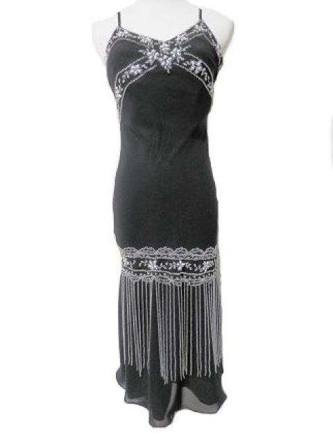 ビーズゆらゆらキラキラミディアムドレスワンピフォーマル黒 < 女性ファッション ビーズゆらゆらキラキラミディアムドレスワンピフォーマル黒 < 女性ファッションの