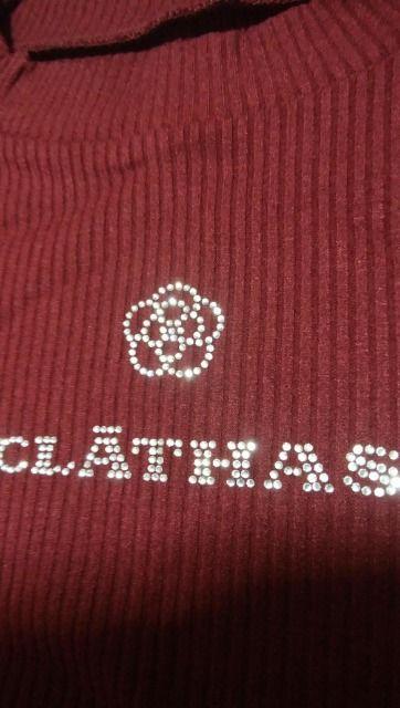 新品 CLATHAS  クレイサス 長袖 トップス ボルドー カメリア < ブランド  新品 CLATHAS  クレイサス 長袖 トップス ボルドー カメリア < ブランドの