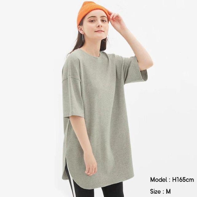 GUヘビーウェイトオーバーサイズTシャツ5分袖SサイズグレーGRAY < ブランド  GUヘビーウェイトオーバーサイズTシャツ5分袖SサイズグレーGRAY  < ブランドの