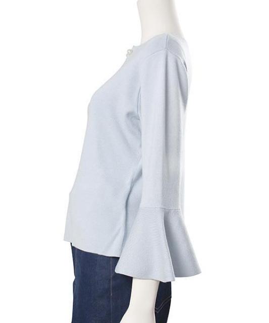 定価8,140円●RANDAランダ●パールピン付きフレアスリーブニット●ラベンダー パール紫ピンク < ブランド  定価8,140円●RANDAランダ●パールピン付きフレアスリーブニット●ラベンダー パール紫ピンク < ブランドの