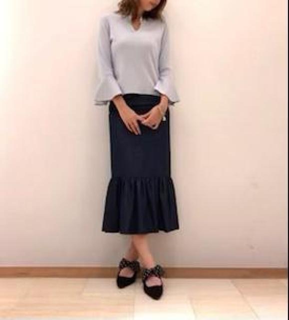 定価8,140円●RANDAランダ●パールピン付きフレアスリーブニット●ラベンダー パール紫ピンク < ブランド  定価8,140円●RANDAランダ●パールピン付きフレアスリーブニット●ラベンダー パール紫ピンク < ブランドの