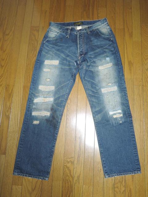 nitraid ナイトレイド ダメージ 加工デニム M インディゴ ハードクラッシュ DENIM パンツ nitrow ナイトロー < ブランド  nitraid ナイトレイド ダメージ 加工デニム M インディゴ ハードクラッシュ DENIM パンツ nitrow ナイトロー  < ブランドの