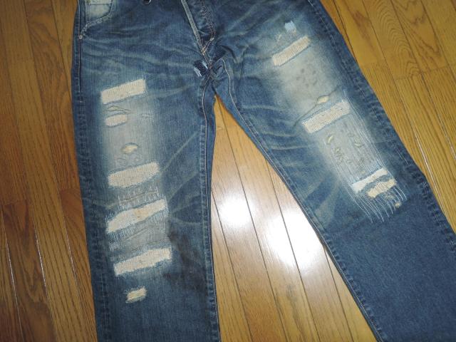 nitraid ナイトレイド ダメージ 加工デニム M インディゴ ハードクラッシュ DENIM パンツ nitrow ナイトロー < ブランド  nitraid ナイトレイド ダメージ 加工デニム M インディゴ ハードクラッシュ DENIM パンツ nitrow ナイトロー < ブランドの