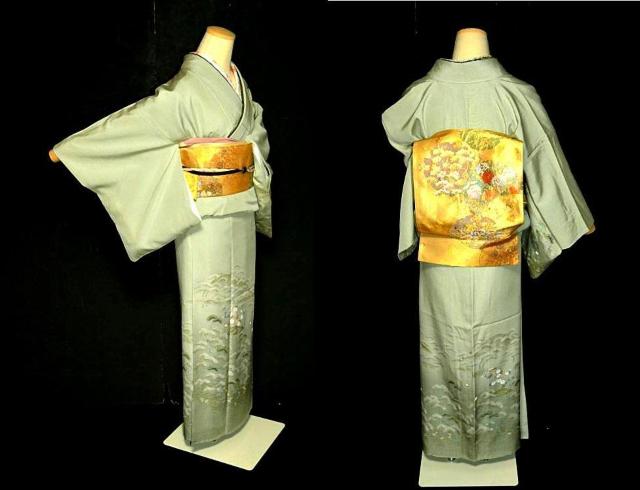 【最高級】新品同様 作家物 暈し染め 金彩 たたき染め 庭園模様 訪問着 身丈155.5cm 裄丈62.5cm T3322 < 女性ファッション  【最高級】新品同様 作家物 暈し染め 金彩 たたき染め 庭園模様 訪問着 身丈155.5cm 裄丈62.5cm T3322 < 女性ファッションの