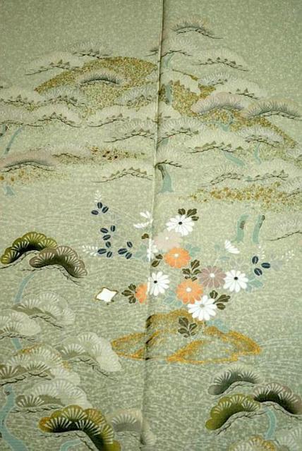 【最高級】新品同様 作家物 暈し染め 金彩 たたき染め 庭園模様 訪問着 身丈155.5cm 裄丈62.5cm T3322 < 女性ファッション  【最高級】新品同様 作家物 暈し染め 金彩 たたき染め 庭園模様 訪問着 身丈155.5cm 裄丈62.5cm T3322 < 女性ファッションの