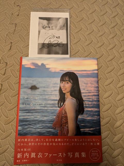 新内眞衣 直筆サイン入り写真集 < タレントグッズ  新内眞衣 直筆サイン入り写真集  < タレントグッズの