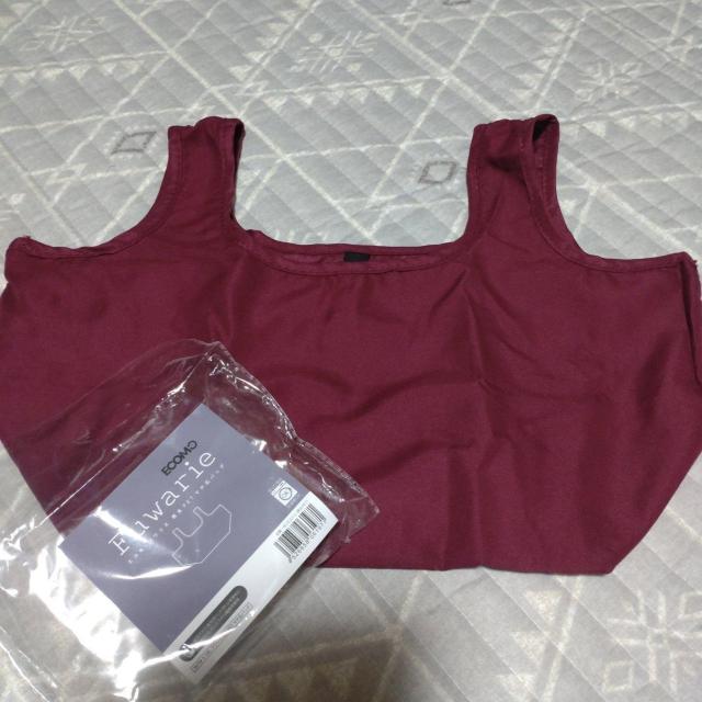 エコモ フワリエ えんじエコバッグ < 女性ファッション エコモ フワリエ えんじエコバッグ < 女性ファッションの