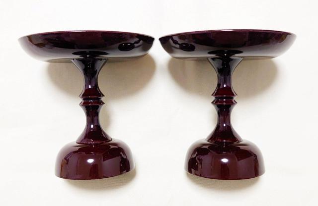 未使用 仏具 漆塗 中京型 高月(高杯)一対 お供え台 < インテリア/ライフ 未使用 仏具 漆塗 中京型 高月(高杯)一対 お供え台 < インテリア/ライフの