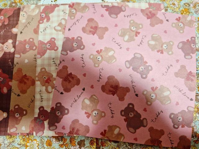 お裾分け☆くま柄デザインペーパー4枚☆ < インテリア/ライフ お裾分け☆くま柄デザインペーパー4枚☆ < インテリア/ライフの